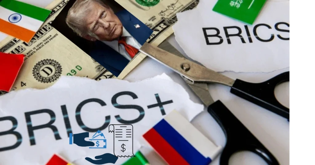 BRICS Challenging the U.S. Dollar in 2025 with currency tension and global finance symbolism