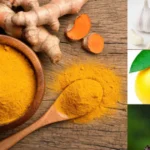 “Turmeric powder, garlic, lemon, and mushrooms — natural foods to boost immunity during monsoon”